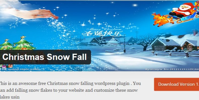 Новогодний плагин для WordPress Christmas Snow Fall